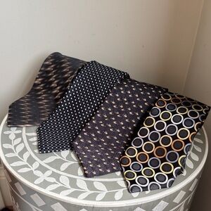 Men's Silk Tie Set - Black and Gold